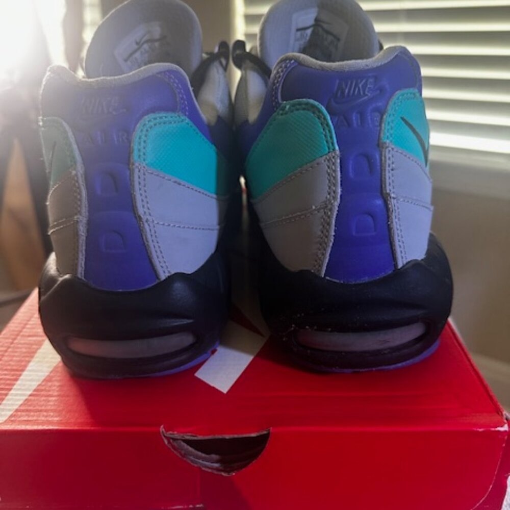 Nike Air Max 95 OG Wolf Grey/Black Indigo Burst Mens Shoes Sz 11.5 - Picture 7 of 8